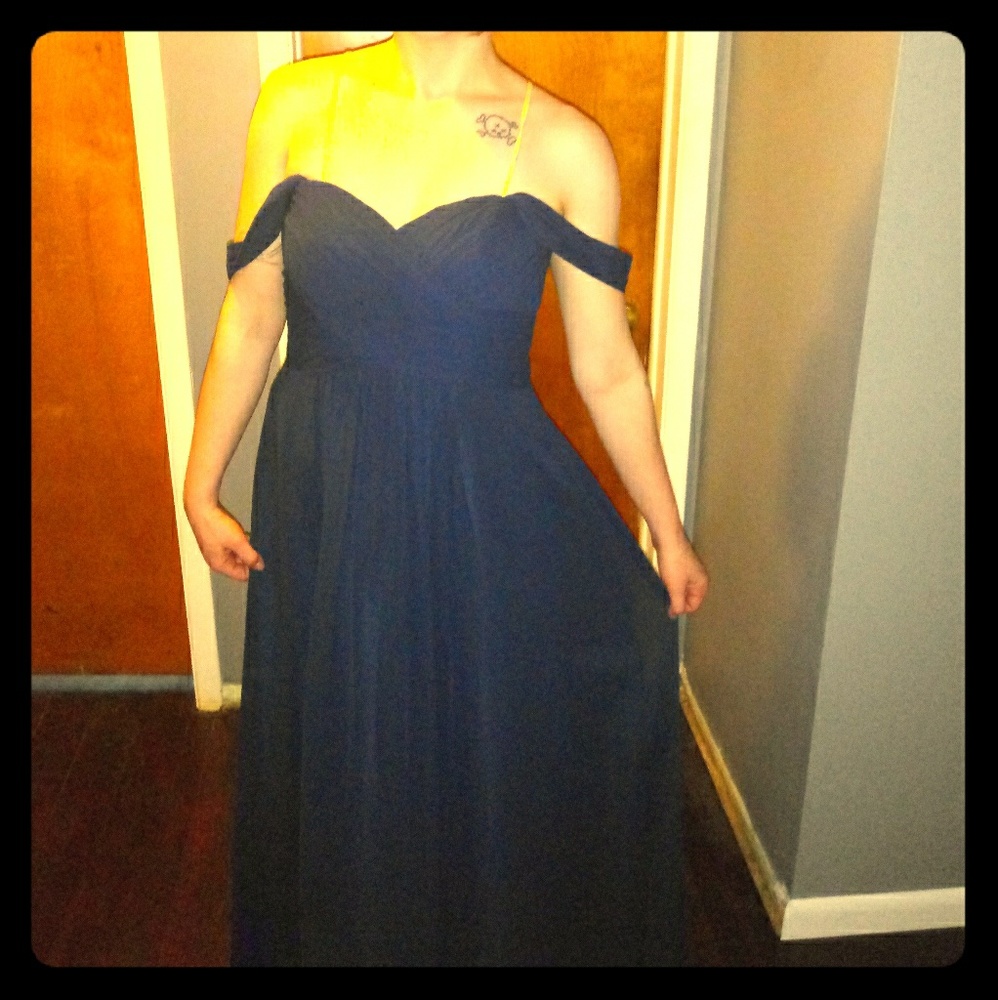 Azazie Corin floor length, strapless gown